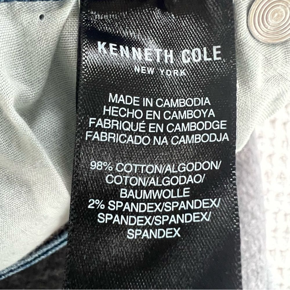 Kenneth Cole NY Ankle Exposed Button Fly Raw Hem Straight Leg Stretch Jeans SZ 6 - Picture 10 of 14